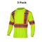High Visibility Contrast Long Sleeve Safety Shirt Reflective Polyester Workwear for Outdoor Use